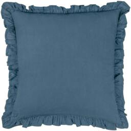 Rackhams Kirkton Pleated Floral Cushion Cover - French Blue - 50cm x 50cm - French Blue - 100% Cotton - thumbnail 3