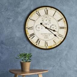 Rackhams WC2130 - Vintage Rusty looked Metal Wall Clock - 60 cm / 23.6 in - thumbnail 2