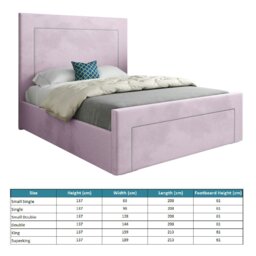 Rackhams Lucca Upholstered Soft Velvet Bed Frame - Pink - Super king - Pink - thumbnail 4