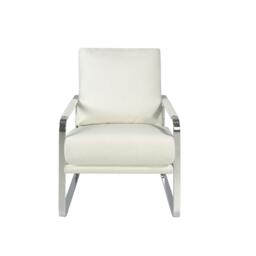 Rackhams White Leatherette Armchair 5026 - Modern - Yes - No - thumbnail 2