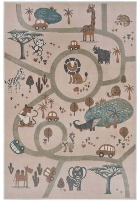 Rackhams Adventures Children's Animal Park Rug - 160X235 cm - image 1