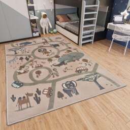 Rackhams Adventures Children's Animal Park Rug - 160X235 cm - thumbnail 5
