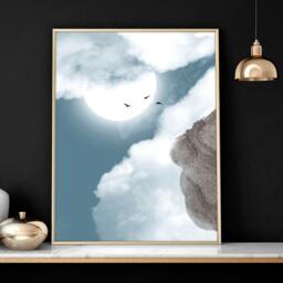 Rackhams Large picture for living room - set of 3 framed wall art - 20 x 30 in / 50 x 76 cm - Satin Photo paper 280 gsm - Black Frame - thumbnail 3
