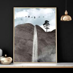 Rackhams Large picture for living room - set of 3 framed wall art - 20 x 30 in / 50 x 76 cm - Satin Photo paper 280 gsm - Black Frame - thumbnail 4