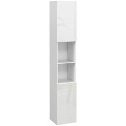 Rackhams High Gloss Bathroom Storage Cabinet with Adjustable Shelves White - thumbnail 2