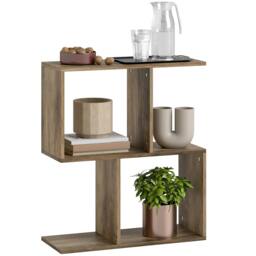 Rackhams Side Table, Narrow End Table with Storage Shelves - Grey - 50W x 19.5D x 58H cm - thumbnail 3