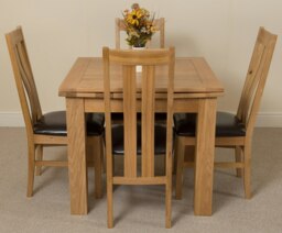 Rackhams Richmond Small Extending Oak Dining Set with Princeton Oak Chairs - Natural Oak - 6 chairs - thumbnail 3