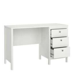 Rackhams Madrid Desk 3 drawers White - White - 48 - 76.5 - thumbnail 5