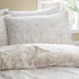 Rackhams Brushed Cotton Floral Toile Reversible Duvet Cover Set - Double - thumbnail 3