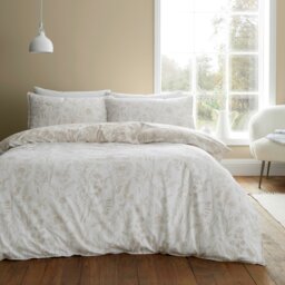 Rackhams Brushed Cotton Floral Toile Reversible Duvet Cover Set - Double - thumbnail 1