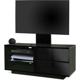 "Rackhams Gallus Gloss Black with 2-Black Drawers and 2-Shelves 32""-55"" LED/LCD/Plasma Cabinet TV Stand with Mounting Arm" - thumbnail 3
