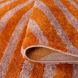 Rackhams Joli Striped Orange & Pink Rug - 160X230 cm - thumbnail 3