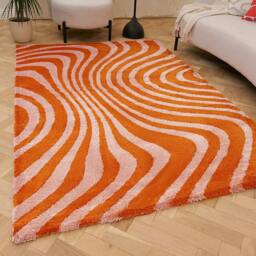 Rackhams Joli Striped Orange & Pink Rug - 160X230 cm - thumbnail 6