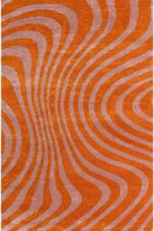Rackhams Joli Striped Orange & Pink Rug - 160X230 cm