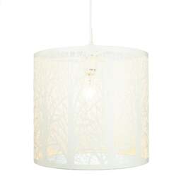 Rackhams Unique and Beautiful Soft Cream Metal Forest Design Ceiling Pendant Shade - thumbnail 2