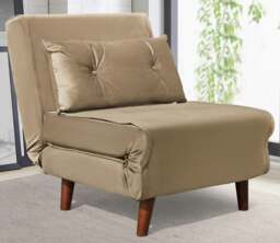 Rackhams Rhodes Plush Velvet Pull Out Chair Bed - Navy - thumbnail 2