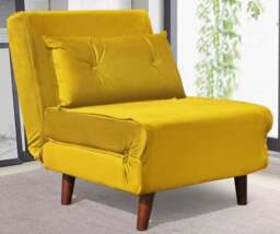 Rackhams Rhodes Plush Velvet Pull Out Chair Bed - Navy - thumbnail 6