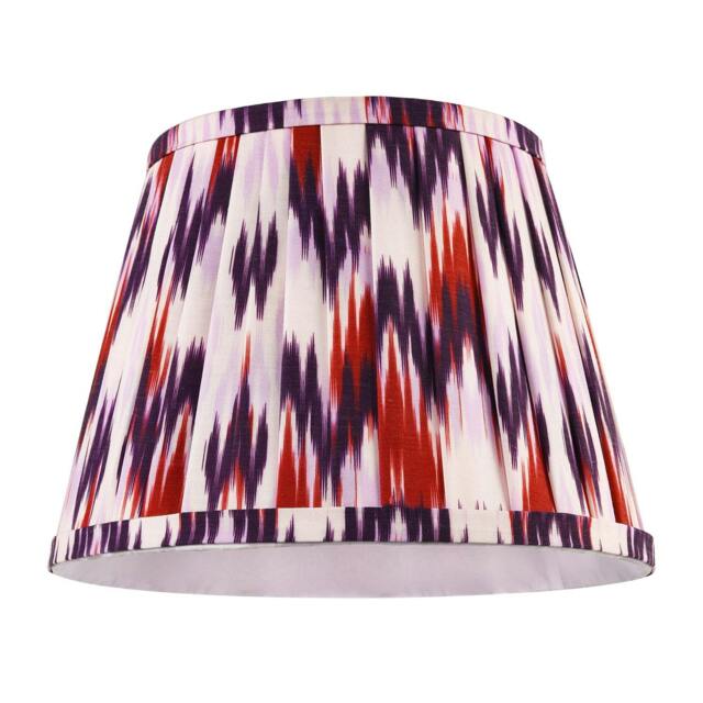 Rackhams Purple and Burgundy Pleated Cotton Lamp Shade with Zig Zag Design - image 1