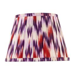 Rackhams Purple and Burgundy Pleated Cotton Lamp Shade with Zig Zag Design - thumbnail 5