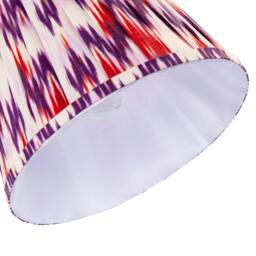 Rackhams Purple and Burgundy Pleated Cotton Lamp Shade with Zig Zag Design - thumbnail 4