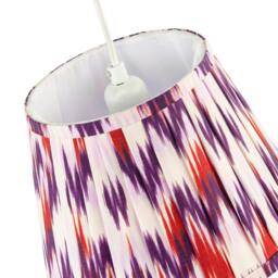 Rackhams Purple and Burgundy Pleated Cotton Lamp Shade with Zig Zag Design - thumbnail 3