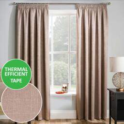 "Rackhams Matrix Plain Thermal Room Darkening Energy Saving Tape Top Curtains For Living Rooms & Bedrooms - Grey - 90"" (229cm) Width x 54"" (137cm) Drop" - thumbnail 4