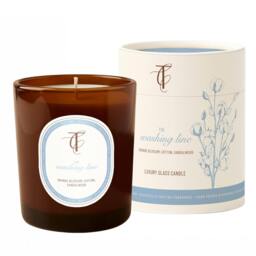Rackhams Coast & Country Range Glass Tumbler Candle - 230g - Blue - The Washing Line - thumbnail 1