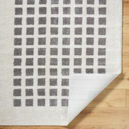 Rackhams Fossay Shag-Washable Beige Charcoal Modern High Pile Rug - 160 x 213 cm - thumbnail 4