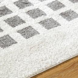 Rackhams Fossay Shag-Washable Beige Charcoal Modern High Pile Rug - 160 x 213 cm - thumbnail 3