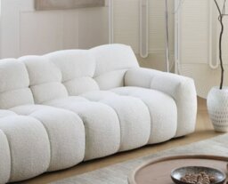 Rackhams Cora Cloud Two/Three Seater Sofa, Boucle - White - 282cm - thumbnail 6