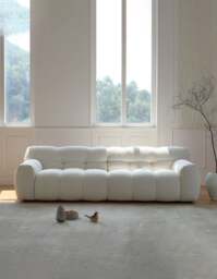 Rackhams Cora Cloud Two/Three Seater Sofa, Boucle - White - 282cm - thumbnail 5