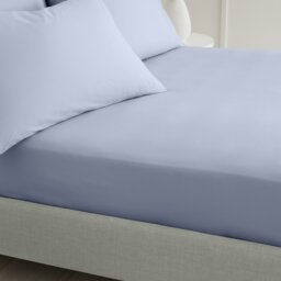 Rackhams 200 Thread Count Cotton Percale Extra Deep Fitted Sheet - Lavender - Super King - thumbnail 2