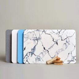 Rackhams Diatomite Stone Bath Mat - Off White - 39 x 60cm - thumbnail 2