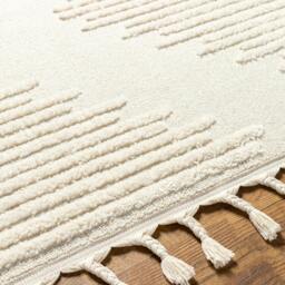 Rackhams Nora-Global Grey Ivory High Pile Fringe Rug - 200 x 275 cm - thumbnail 3