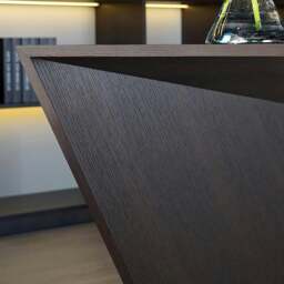 Rackhams Kofi Modern Office Desk For Home, Black Wood - 140 x 70cm - NO Office Chair - thumbnail 6