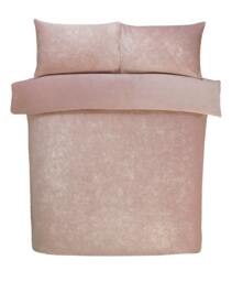 Rackhams Glitter Foil Fleece Duvet Cover With Pillowcases - Blush Pink - King (220cm x 230cm) - thumbnail 4