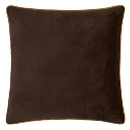 Rackhams Meridian Velvet Cushion Cover - Chocolate/Caramel - 55cm x 55cm - Chocolate/Caramel - 100% Polyester