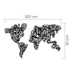 Rackhams Modern Metal Wall Art Tribal Home Ornament Decorative Minimalist Design Hanging Wall Sculpture, Black - Metal - Black - thumbnail 3