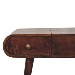 Rackhams California Walnut Dressing Table with Foldable Mirror - thumbnail 5