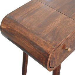 Rackhams California Walnut Dressing Table with Foldable Mirror - thumbnail 6