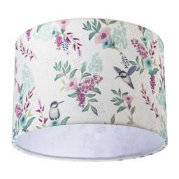 Rackhams Charming Botanical Woodland-Inspired Velvet Fabric Circular Lampshade - thumbnail 5