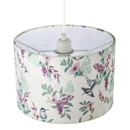Rackhams Charming Botanical Woodland-Inspired Velvet Fabric Circular Lampshade - thumbnail 3