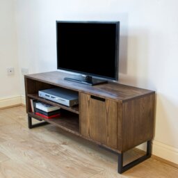 "Rackhams Ashurst TV Stand - 100cm (39"") - Dark Ash - 25cm (10"")" - thumbnail 3