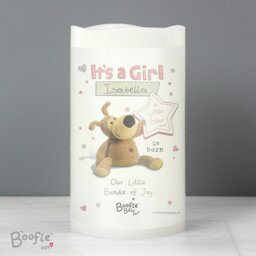 Rackhams Personalised Boofle It's a Girl Nightlight LED Candle
