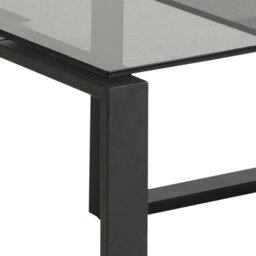 Rackhams Katrine Coffee Table Set with Smoked Glass Top - 1 - Black - Black - thumbnail 5