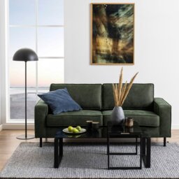 Rackhams Katrine Coffee Table Set with Smoked Glass Top - 1 - Black - Black - thumbnail 3