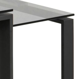 Rackhams Katrine Coffee Table Set with Smoked Glass Top - 1 - Black - Black - thumbnail 6