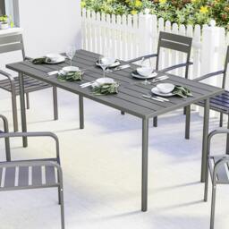 Rackhams Garden Dining Table for 6 Person, 165 x 80 cm - 1 - 165 x 80 x 74 cm - 80