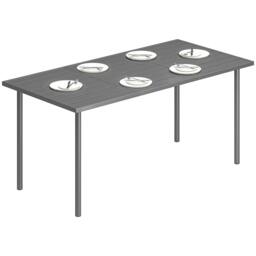 Rackhams Garden Dining Table for 6 Person, 165 x 80 cm - 1 - 165 x 80 x 74 cm - 80 - thumbnail 2