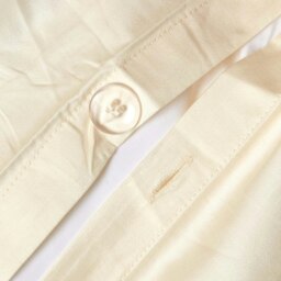Rackhams Organic 400 TC Egyptian Cotton Sateen Duvet Cover Set - Duck Egg Blue - Double - thumbnail 4
